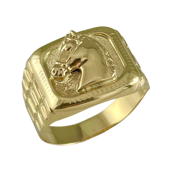 Anillos de oro para hombre caballos new arrivals